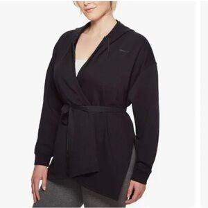 Nike NWT Dri Fit Training 2 Way Wrap Black Hoodie Sz M